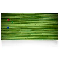 banjado Magnettafel 78x37cm Magnetwand Schwarz Aus Metall Magnetpinnwand Pinnwand Inkl. 4 Magnete Motiv Bambus Grün
