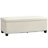 Homcom Sitzbank Beige, Metall, 112x40x42 cm, Esszimmer, Bänke, Sitzbänke