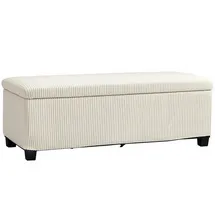 Homcom Sitzbank Beige, Metall, 112x40x42 cm, Esszimmer, Bänke, Sitzbänke