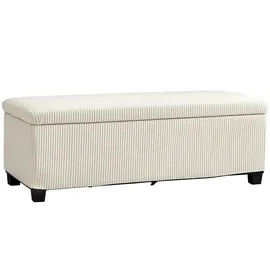 Homcom Sitzbank Beige, Metall, 112x40x42 cm, Esszimmer, Bänke, Sitzbänke
