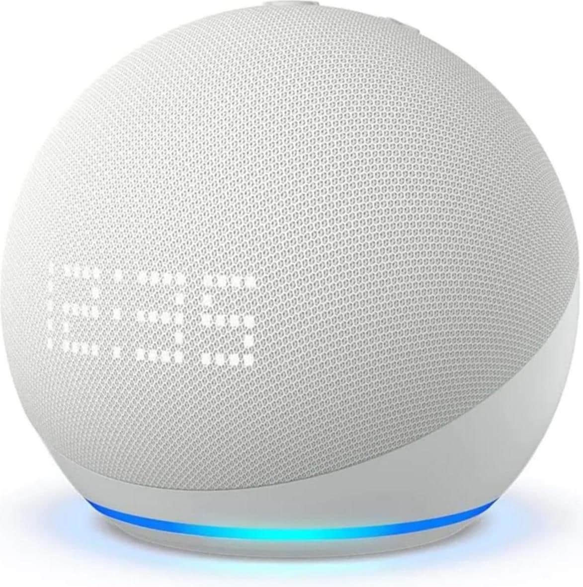Amazon Echo Dot mit Uhr (5. Gen.) (Amazon Alexa), Smart Speaker, Weiss