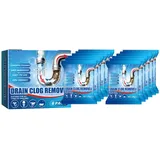 Küchen Rohr Sauber Pulver,Effektives Abflusspulver für Abflüsse,Schnellschäumender Rohrreiniger,Küchen Rohrleitung Reinigung Pulver,Leistungsstarker Spül- und Abflussreiniger,2 Box