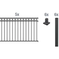 GAH Alberts Metallzaun Circle Set 100 cm schwarz