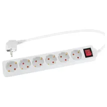 Stagecaptain Steckdosenleiste 6-fach 1,4 m Weiß