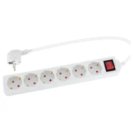 Stagecaptain Steckdosenleiste 6-fach 1,4 m Weiß