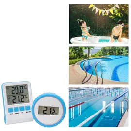 casativo-outdoor Digitales Funk-Poolthermometer Blau/Weiß 2er-Set