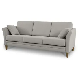 Home Affaire 3-Sitzer HOME AFFAIRE "Arellano, Breite 217 cm", beige (sand), B:217cm H:87cm T:86cm, Sofas, klassisches Design, 2 Zierkissen inklusive, Webstoff fein