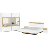 rauch Schlafzimmer-Set Tarragona, (Set, 4-tlg), Schrank in 3 Breiten, Bett in 2 Breiten, 2 Nachttische MADE IN GERMANY weiß