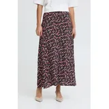 Oxmo Midirock Damen Floral Lila/Pink 40