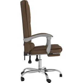 vidaXL Bürostuhl mit Massagefunktion Stoff Braun