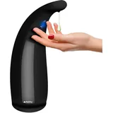 Ruhhy Automatischer Seifenspender No Touch mit Sensor IPX7 Wasserdicht 300 ml Batteriebetrieben Stehend Modern Schwarz 22229