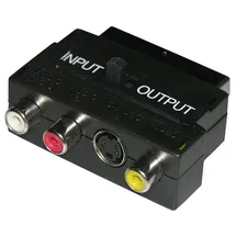 goobay Scart-Adapter 3x Cinch/S-Video 0 m Schwarz