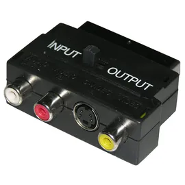 goobay Scart-Adapter 3x Cinch/S-Video 0 m Schwarz