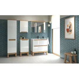 Möbel Kraft Stolpsee Unterschrank 40 x 83 x 32 cm Weiß/Eiche