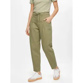 s.Oliver Ankle-Hose mit Barrel Leg und Garment Dye Grün 34