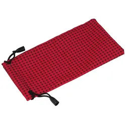 Brillen Stoffetui Schwarz-Rot