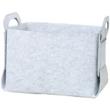 Anevous Faltbarer Filz Aufbewahrungsbox, Filz Korb Aufbewahrung mit Zwei Henkeln, Regalbox Faltbox Accessoires, Filzkorb für Kleidung, Handtücher, Kinderspielzeug,Grau S