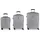 GABOL Alabama Koffer-Set 3-tlg. silberfarben