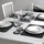 Dune Design DuneDesign 4 Extra-Dicke Filz Tischsets 43x30x0,5cm Edle Platzsets Tisch-Unterlage Grau