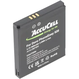AccuCell Akku für Doro PhoneEasy 520 Akku DBF-800A, DBF-800B, DBF-800C, DBF-800D, DBF-800E 43,7x39,6x5,5mm