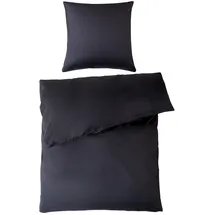 KAEPPEL Uni Mako-Satin anthrazit 155 x 220 cm + 80 x 80 cm