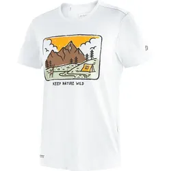 MAIER SPORTS Herren Shirt Burgeis 16 1/2 Arm, white/print tent, 50