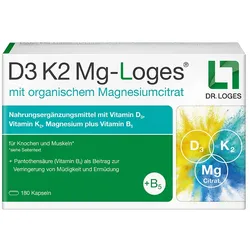 D3 K2 Mg-Loges – stark für Knochen und Muskeln* 180 St