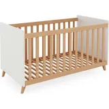 Betten-ABC Bubema Babybett Lino höhenverstellbar, Farbe: natur/weiß, Größe: 70 x 140 cm