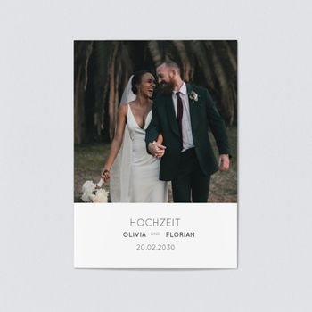 Dankeskarten Hochzeit (5 Karten) selbst gestalten, Glücksmomente - Weiß