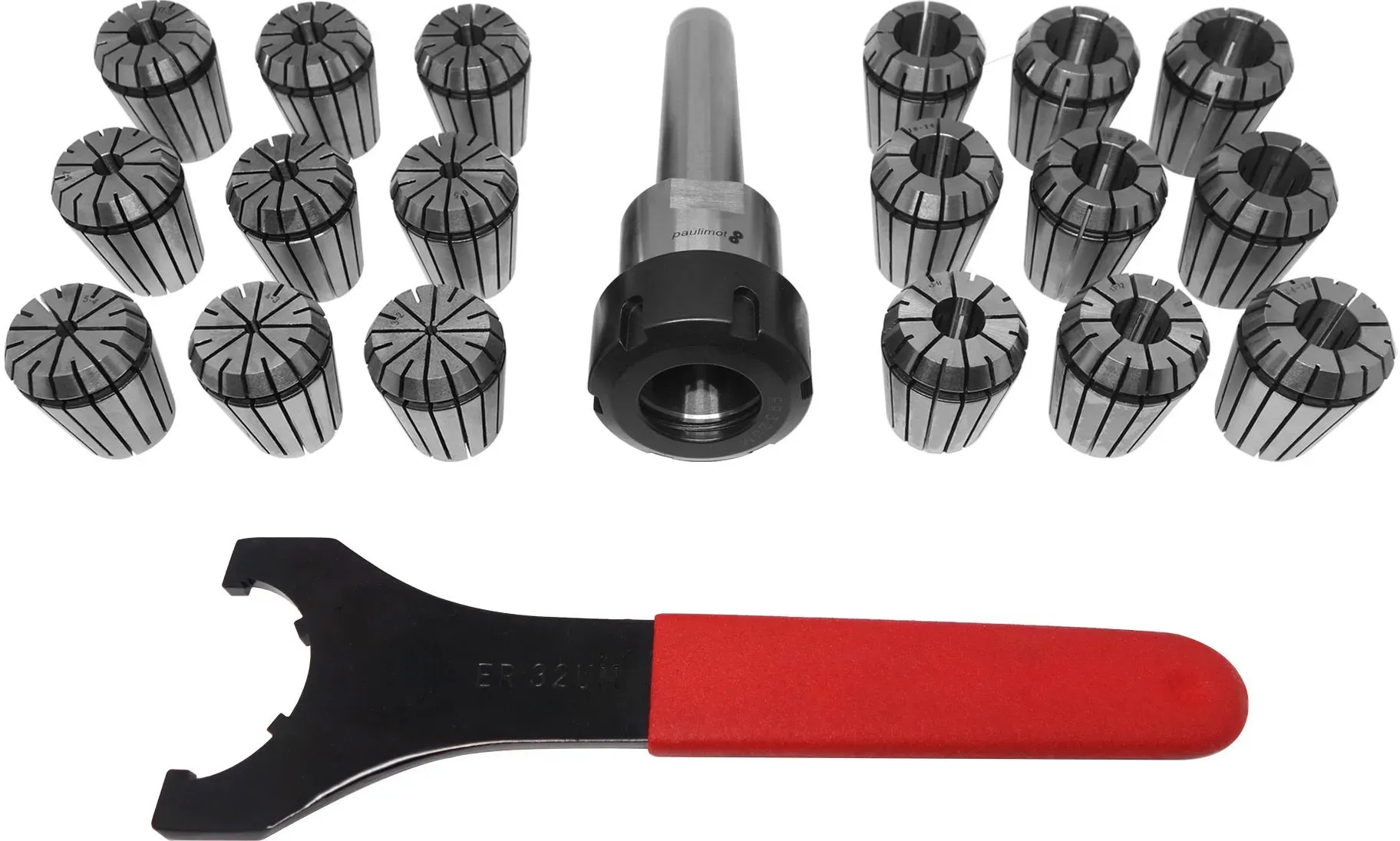 ER32-Spannzangen-Set 2 - 20 mm MK2 / M10 im Alu-Koffer