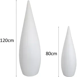 meine wunschleuchte 2er Set Akku Stehlampen ohne Kabel Bodenlampen für Innen & Außen in 2 Größen