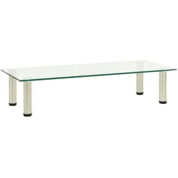 vidaXL TV-Tisch Transparent 80x35x17 cm Hartglas
