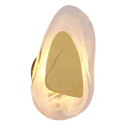 Wandleuchte Wandlampe Schlafzimmerleuchte Glas Wolken Design messing LED