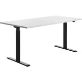 TOPSTAR E-Table elektrisch höhenverstellbarer Schreibtisch weiß rechteckig, T-Fuß-Gestell schwarz 160,0 x 80,0 cm