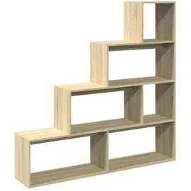 vidaXL Raumteiler-Bücherregal 4 Stufen 143,5 x 29 x 143,5 cm Braun