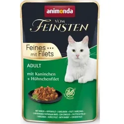 Katzen - Nassfutter ANIMONDA Vom Feinsten Filets Adult, Kaninchen + Hühnerfilet, 85 g