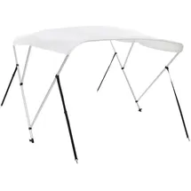 vidaXL Sonnenschutz 3-Bow Bimini Top 183x160x137 cm Aluminium/Polyurethan Weiß