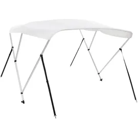 vidaXL Sonnenschutz 3-Bow Bimini Top 183x160x137 cm Aluminium/Polyurethan Weiß