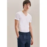 Seidensticker T-Shirt V-Neck Uni weiß,