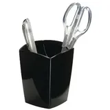CEP Stiftehalter Mineral schwarz Polystyrol 2 Fächer 7,4 x 7,4 x 9,5 cm