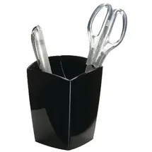 CEP Stiftehalter Mineral schwarz Polystyrol 2 Fächer 7,4 x 7,4 x 9,5 cm