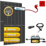 Alpha Solar Balkonkraftwerk 800W mit Trina Solar Vertex S+ und Envertech EVT-800-B, Mini-Solaranlage, Plug and Play