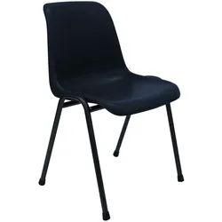 Komfort Besucherstuhl Stapelstühle Konferenzstühle Formschalenstuhl stapelbar anthrazit/schwarz 230100