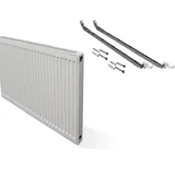 Buderus Kompakt Flachheizkörper 600 x 1000 mm Typ 22 weiß Seitenventil