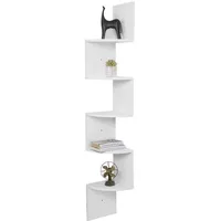 Woltu Bücherregal 25 x 25 x 156 cm Weiß