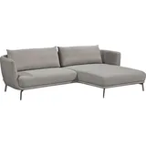 Schöner Wohnen Ecksofa "Pearl, zeitlos und elegant, 5 Jahre Hersteller-Garantie, bequem", silber, B:270cm H:71cm T:160cm, 16% Baumwolle, 79% Polyester, 5% Polyacryl, SCHÖNER WOHNEN-KOLLEKTION, Sofas, Ecksofa, L-Form, Maße (B/H/T): 270/71/160 cm, Füße Metall