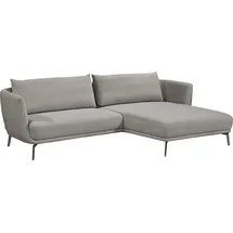 Schöner Wohnen Ecksofa "Pearl, zeitlos und elegant, 5 Jahre Hersteller-Garantie, bequem", silber, B:270cm H:71cm T:160cm, 16% Baumwolle, 79% Polyester, 5% Polyacryl, SCHÖNER WOHNEN-KOLLEKTION, Sofas, Ecksofa, L-Form, Maße (B/H/T): 270/71/160 cm, Füße Metall