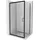 Apia ausziehbare Duschabtrennung 100 x 80 Transparent Schwarz 840-100-080-70-00
