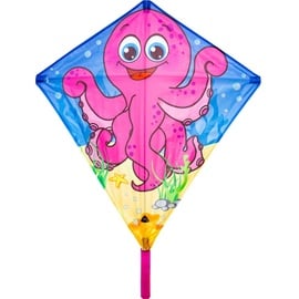 Invento 100047 - Eddy Octopus - Kinderdrache, ab 5 Jahren, 68x68cm, inkl. 17kp Polyester Schnüre, 40m auf Spule,