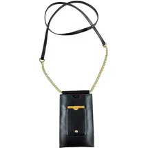 COLLEZIONE ALESSANDRO Umhängetasche Handytasche Damen Leder schwarz